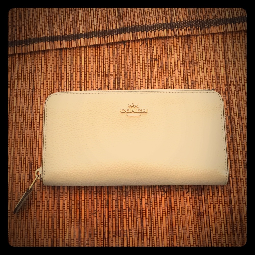 Coach leather wallet in blue-gray